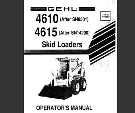 gehl 4610 skid steer owners manual|gehl skid steer reviews.